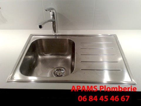 evier apams plomberie Jonage apams plomberie evier, dépannage évier, fuite évier, robinet évier, débouchage évier bouché